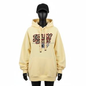 Sweat à capuche surdimensionné pour femme Coton Polaire Doux Vêtements d'hiver Manches raglan Chenille Broderie LogoCustom Design basiques pour femmes Hoodies - Product Image 5
