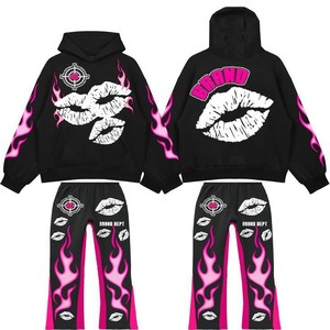 Conjunto Deportivo de Forro Polar para Hombre, Sudadera con Capucha y Pantalones Deportivos Cálidos, Tejido Térmico Suave y Transpirable para Entrenamiento al Aire Libre y Uso Diario Informal - Product Image 4