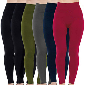 Wholesale high waist thick warm seamless tights <b>women</b> winter <b>leggings</b> with <b>fleece</b> - Product Image 5