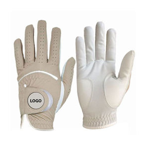 Custom Logo Soft Golf <b>Gloves</b> for <b>Men</b> and Children Washable sheepskin <b>Leather</b> and Cabretta for Outdoor Sports Golf <b>Gloves</b> - Product Image 2