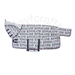 Feuille de mouche classique à encoche supérieure avec protection du cheval en maille fine respirante pour le cou avec couvre-ventre et grand rabat de queue - Product Image 1