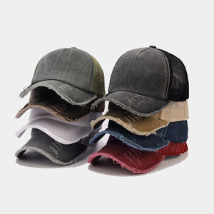 Casquette de baseball tendance en maille pour l'été, casquette de papa délavée pour femme, casquette hipster vintage à 5 panneaux pour homme, haute qualité - Product Image 2