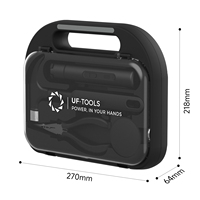 Ensemble d'outils ménagers professionnels de 61 pièces, boîte à outils portable avec tournevis électrique 1500 mAh pour la réparation d'appareils électroménagers DIY