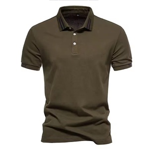 Tendance nouveaux hommes coton tissu impression polos haute qualité pull décontracté tricoté Polo en gros haute qualité hommes chemise - Product Image 3