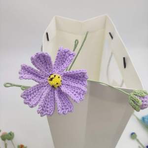Fleur artificielle tricotée à la main en crochet de type Gesang pour décoration de fond, accessoires de photographie, décoration intérieure et bouquet de mariée - Product Image 5