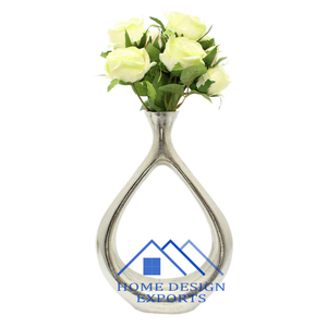 2025 Premium Qualité En Aluminium Clé Forme Pots De Fleurs Vases Meilleur Vendeur En Aluminium Table Top Pots De Fleurs Vases pour Salon - Product Image 1