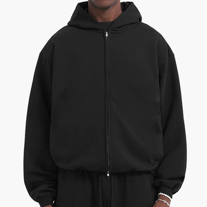Custom High Quality Heavyweight Boxy Zipper Hoodies <b>Zip</b> <b>Ups</b> Custom Blank Oversize <b>Zip</b> Hoodie Manufacturer Double Zipper - Product Image 3