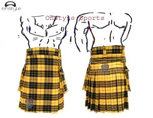 Kilt utilitaire unisexe en laine noire, poche cargo tendance, kilt utilitaire de haute qualité par ONSTYLE SPORTS - Product Image 4