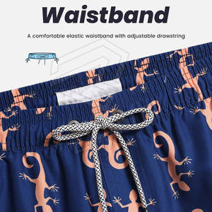 Pantalones cortos de playa de secado rápido para nadar para hombre al por mayor de fábrica con cintura elástica y comodidad, logotipo personalizado completamente impreso en color de alta calidad OEM - Product Image 4