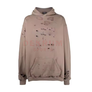 Nueva Llegada: Sudaderas con Capucha para Hombre, Estilo Urbano, Sólidas, con Efecto Desgastado, Tejido Transpirable de Secado Rápido, para Invierno - Product Image 1