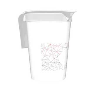Brocca trasparente personalizzata da 1,7 litri con stampa digitale a quattro colori, nessun minimo d'ordine, prodotta in Francia - Product Image 2