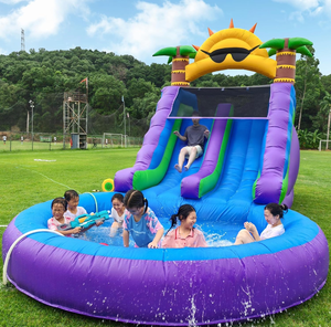 Tobogán Acuático Inflable de Vinilo/PVC para Uso en Interiores/Exteriores, para el Hogar, Residencial y Escolar, para Niños - Product Image 1
