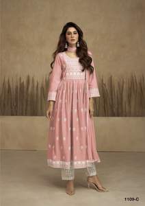 Latest Designer Pure Reyon Cotton Embroidery Tissue Net Work Salwar Suit <b>Indian</b> & <b>Pakistani</b> <b>Clothing</b> - Product Image 3