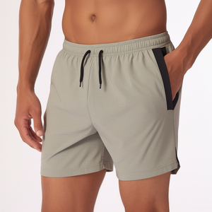 กางเกงขาสั้นกีฬาลำลองผู้ชาย เอวยางยืด โพลีเอสเตอร์ 100% ทรงกลาง เอวสูงปานกลาง ระบายอากาศได้ดี สีพื้น สำหรับกิจกรรมกลางแจ้ง - Product Image 2