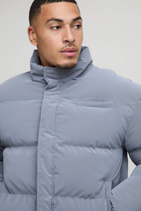 Vestes matelassées personnalisées pour l'hiver, unisexes, manteau bouffant et moelleux, vêtements décontractés confortables, fermeture éclair, col montant, devant, homme - Product Image 3