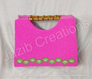 Bolso cruzado de mujer con cuentas hecho a mano de diseñador, bolsos de mano de moda personalizados coloridos, forro de algodón, venta al por mayor - Product Image 3