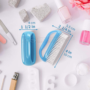 Brosse à ongles portable de qualité supérieure, poils en nylon, construction en acier inoxydable, design léger, poils doux, manipulation pratique - Product Image 3