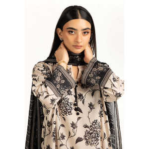 Traje Casual de 3 Piezas para Mujer, Color Beige, Estampado, Algodón y Elastano, Dos Piezas, Top Largo y Pantalones Cortos, Talla XL, para Primavera/Verano/Invierno - Product Image 1