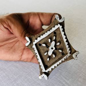 Sheesham Wood Hand Carved Block <b>Stamp</b> Diamond Mandala Design for Textile Crafts for best Price - Product Image 3