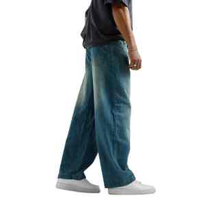 Men's Denim <b>Jeans</b> Casual Loose Fit Mid Waisted Straight Light Wash Eco-Friendly Breathable <b>Winter</b> Autumn - Product Image 6
