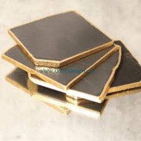Ensemble de sous-verres de luxe en marbre avec motifs floraux, ustensiles de cuisine, tapis faits main de qualité supérieure, poignées florales, design moderne