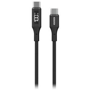 Cable de Alimentación USB-C de 100W con Pantalla LED, Negro, 1.5m, Modelo CA 1005 - Product Image 2