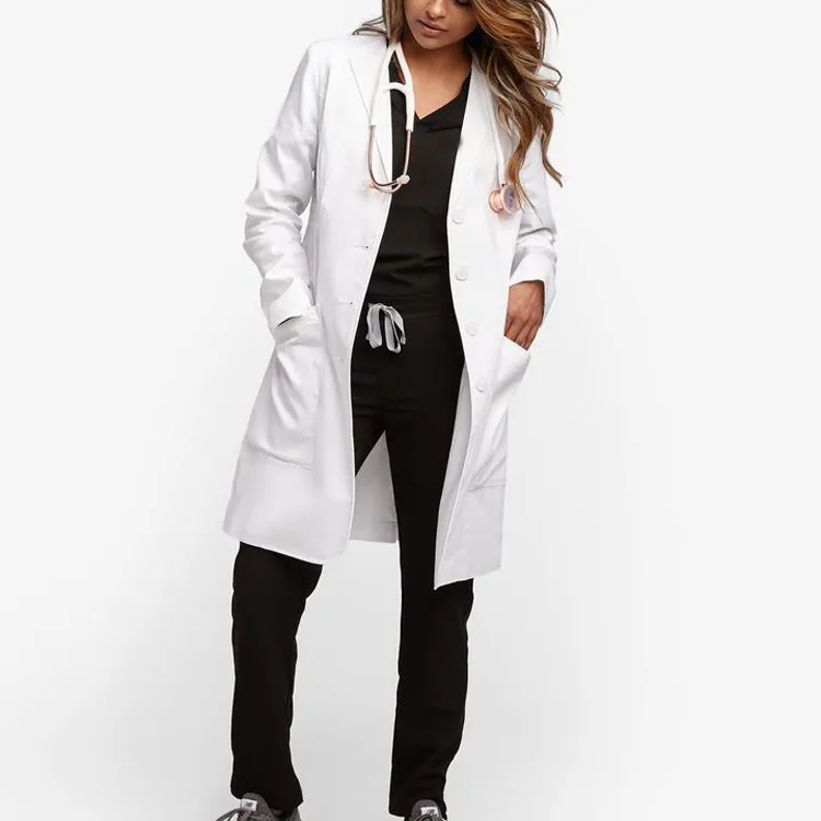 Wholesale Medical Workwear Nurse Hospital Uniform Lab Coat Hospital White Lab Coat For Lab Coat Medical Uniform OEM Service