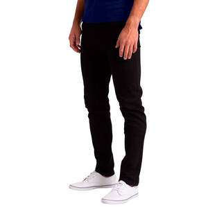 Pantalones de mezclilla transpirables de cintura alta para hombre, Pantalones vaqueros de pierna recta media con patrón sólido para ropa informal para verano, otoño, primavera e Invierno - Product Image 4