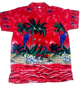 Camisas hawaianas estampadas de palmera para hombre, ropa informal de manga corta para fiesta en la playa de la más alta calidad, precio de mercado bajo - Product Image 1