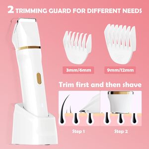 Depiladora Eléctrica Recargable 5 en 1 para Mujer, Recortadora de Bikini Húmeda/Seca con Depiladora Rotatoria, Resistente al Agua IPX7 para Rostro y Cuerpo, Repuesto - Product Image 5