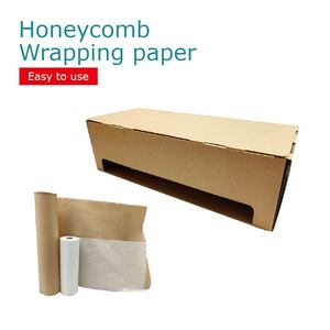 Custom Size Kraft <b>Paper</b> <b>Corrugated</b> Honeycomb Wrap Recyclable Wood Pulp Uncoated 80m X 50cm 80gsm Gravnre Printing Packaging - Product Image 3