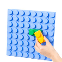 90 pièces de blocs empilables en PP de qualité alimentaire de 3,5 cm pour enfants, ensemble de plaques de base, jouet de construction éducatif, mélange de 3 formes de briques, mélange de 4 couleurs
