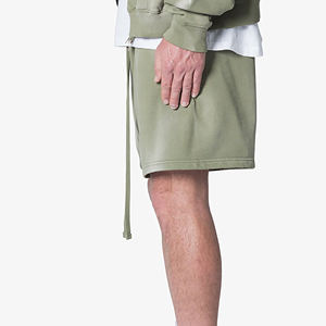 Hot Selling 100% Cotton Fleece Sunfade Washed <b>Short</b> Length Heavyweight <b>Shorts</b> Casual Wear <b>Long</b> Drawstrings Hip hop <b>Shorts</b> - Product Image 5