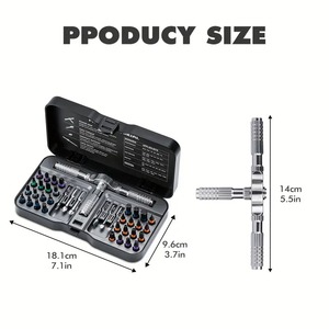 VMAN TOOLS 40-in-1 Ratchet Screwdriver <strong>Set</strong> with S2 Steel <strong>Bits</strong>, Magnetic Ratchet, Flexible Shaft - Product Image 3