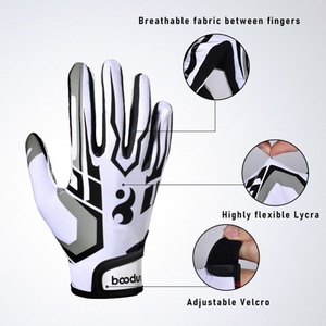 Men's Women's Full Finger Silicone Baseball American Football Gloves Breathable with Adjustable <b>Wristband</b> Anti-Slip <b>Sports</b> Gear - Product Image 5