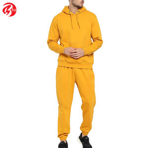 Survêtements jaunes en molleton de coton entièrement faits sur mesure de superbe qualité, excellents pour l'entraînement de fitness, le jogging, le service OEM disponible - Product Image 2