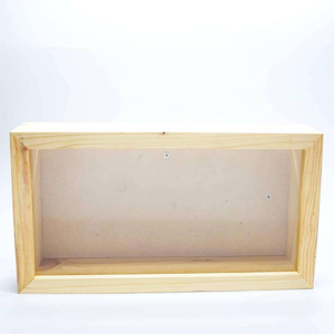 Cadre photo en bois de couleur naturelle avec matériau en verre pour la décoration de la maison - Product Image 2