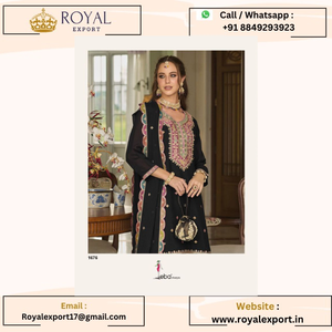 Nouveau Chinon lourd de concepteur exclusif avec la collection de costume de travail de broderie en gros par Royal Export - Product Image 6