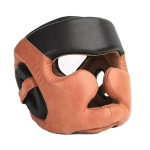 Protector de Cabeza para Boxeo, Casco Protector de Cuero Unisex para Adultos, Cierre de Velcro, Protección Deportiva para la Cabeza - Product Image 4