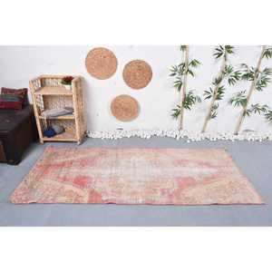 พรมตุรกีวินเทจ ขนาด 3.2x7.2 ฟุต พรมลายดอกไม้สีเบจ - Product Image 2