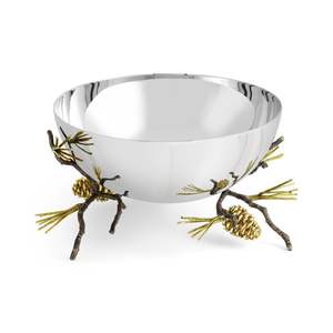 Bol décoratif en métal fabriqué à la main avec support conçu pour la décoration de la maison et les accents intérieurs contemporains - Product Image 5