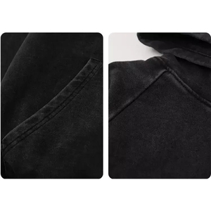 Fabricante de chándal jersey con logotipo personalizado Chándal de alta calidad Diseño personalizado Hombres 100% Algodón Lavado ácido Chándal - Product Image 6
