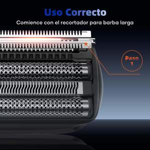 Mini Afeitadora Eléctrica Recargable para Hombre, Recortadora de Barba con Doble Cuchilla, 120 Minutos de Autonomía, Resistente al Agua IPX7 para Uso Corporal en Seco y Húmedo - Product Image 1