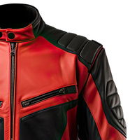 Chaqueta Protectora de Cuero para Motocicleta, Chaqueta Duradera, Elegante, Cómoda, de Alta Calidad, a la Moda