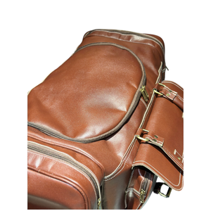 กระเป๋าเดินทางหนังแท้สไตล์วินเทจเรโทรสีแทน ทนทาน หรูหรา ดูดี มีระดับ ขนาดใหญ่ จุของได้เยอะ - Product Image 5