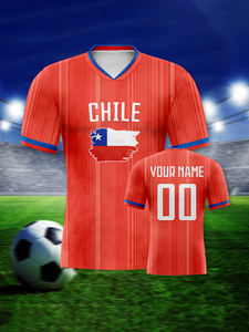 Camiseta de fútbol de Chile personalizada, chaleco de estilo Retro, camiseta de fútbol juvenil personalizada para hombres y mujeres con nombre y número, regalos para los amantes de los fanáticos - Product Image 4