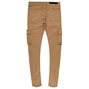 กางเกงยีนส์แฟชั่นใหม่สำหรับผู้ชายทรงสกินนี่ดีไซน์แบบกำหนดเองกางเกงยีนส์ขาเดฟสำหรับผู้ชายทรงสกินนี่คุณภาพสูง8กระเป๋า - Product Image 3