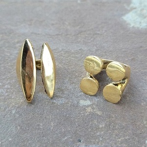 Anillo Ajustable de Latón con Diseño Geométrico Personalizado y Baño de Rodio para Fiestas y Accesorios de Moda por f s i - Product Image 3