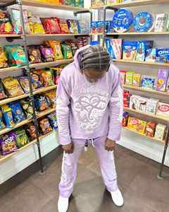 ชุดวอร์มแฟชั่นสตรีทแวร์ผู้ชาย OEM รุ่นหนาพิเศษสำหรับฤดูหนาว ลายพิมพ์ดิจิทัลสไตล์วินเทจ ล้างสีแบบแอซิด ทรงขาบานยาวเต็มตัว สีซีดแบบโดนแดด - Product Image 5