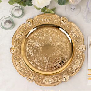 Plat de service de traiteur en cuivre martelé pour mariage, plateau de présentation de nourriture, plat de service de dîner - Product Image 4